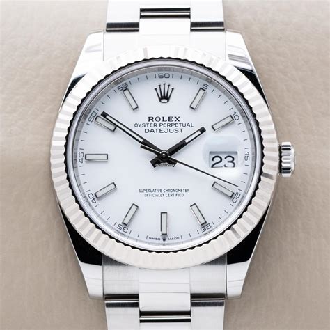 rolex datejust 41 weißgold lünette rhodium konzessionär preis|rolex datejust 41 preise.